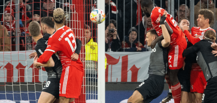 FC Bayern gegen den SC Freiburg: Reaction Action. Upamecano